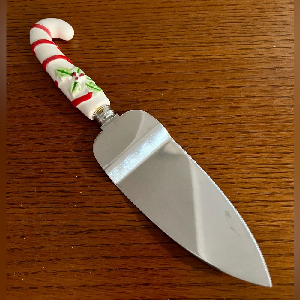 Lillian Vernon Holiday Stainless Steel Cake Serving Knife